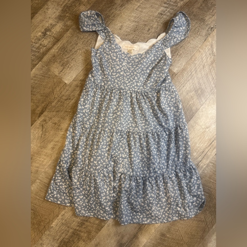 Monteau (no size tag, CS/SMALL) mini sundress, cap strap sleeve, light blue